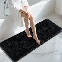 Tapete de banho Yimobra Long Bathroom Rugs Runner 152x61cm preto