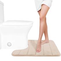 Tapete de banho Yimobra Memory Foam em forma de U 60x50cm bege Tapete de banho Yimobra Memory Foam em forma de U 60x50cm bege
