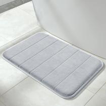 Tapete de banho Yimobra Memory Foam Super Soft Absorvente 60x43cm Prateado