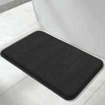 Tapete de banho Yimobra Memory Foam Super Soft Absorvente 80x50cm Preto