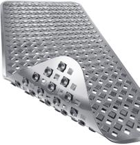 Tapete de banho Yimobra Non Slip Super Strong Sucction Cups cinza