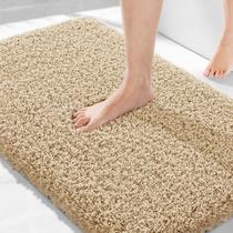Tapete de banho Yimobra Plush Thick Soft Cut Pile Quick Dry Bege Tapete de banho Yimobra Plush Thick Soft Cut Pile Quick Dry Bege