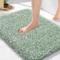 Tapete de banho Yimobra verde claro e branco antiderrapante 60x43cm Tapete de banho Yimobra verde claro e branco antiderrapante 60x43cm