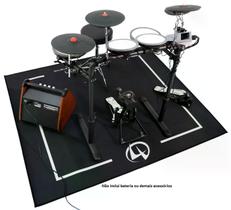 Tapete de Bateria Nagano Tech Medidas 1,60m X 1,40m exclusivo pra bateria Acústica ou eletrônica