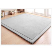 Tapete de berçário Loartee Coral Velvet Crawling Mat cinza 150x200cm