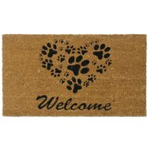 Tapete de boas-vindas Rubber-Cal em forma de coração para patas 45x75cm bronzeado Tapete de boas-vindas Rubber-Cal em forma de coração para patas 45x75cm bronzeado