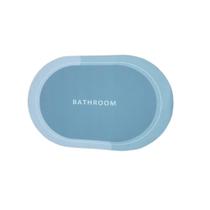 Tapete De Borracha Bathroom Absorvente Antiderrapente 60 cm Cor:Azul Tapete De Borracha Bathroom Absorvente Antiderrapente 60 cm Cor:Azul