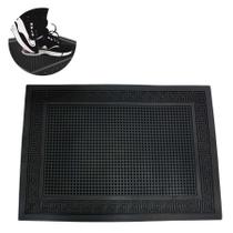 Tapete de borracha para banheiro preto 51 x 37 cm