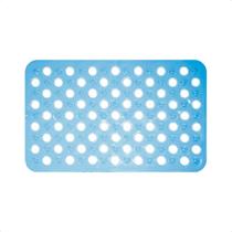 Tapete De Box Antiderrapante Banheiro Com Ventosa 38x61 Azul - Niazitex