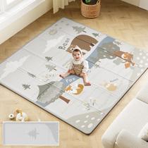 Tapete de brincar para bebês Fodoss 150x150cm com 1 cm de espessura à prova d'água Tapete de brincar para bebês Fodoss 150x150cm com 1 cm de espessura à prova d'água