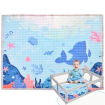 Tapete de brincar para bebês Nexify Ocean Adventure 193x145 cm macio e grosso