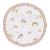 Tapete de brincar para bebês Sweet Jojo Designs Boho Rainbow Girl Tummy Time