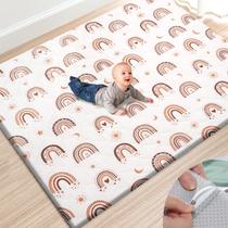 Tapete de brincar para bebês TINYHARBO 180x150 cm, espuma antiderrapante, arco-íris Tapete de brincar para bebês TINYHARBO 180x150 cm, espuma antiderrapante, arco-íris