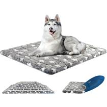 Tapete de cama Crate Pad KROSER Fancy Reversível para cães Grey Navy
