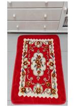 Tapete de canto tamanho 90X50cm estampado floral em veludo