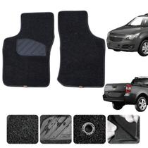 Tapete de Carro Para Montana Cabine Simples 10 a 2016 Original Lanzi capacho Automotivo sem odor lindo Cor PRETA