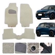 Tapete de Carro Para Onix Hatch 2012 a 2017 LT Capacho cor bege 3 pçs traseiro inteiriço
