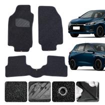 Tapete de Carro Para Onix Hatch 2015 a 2016 LT Capacho cor Preta 3 pçs traseiro inteiriço Tapete de Carro Para Onix Hatch 2015 a 2016 LT Capacho cor Preta 3 pçs traseiro inteiriço