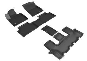Tapete de chão 3D MaxPider Custom Fit Kagu Black para Kia Sorento
