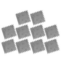 Tapete de chão Cryfokt Plush Foam Interlocking 10 peças cinza Tapete de chão Cryfokt Plush Foam Interlocking 10 peças cinza
