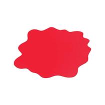 Tapete de chão Floortex Sploshmat 102x102cm Impermeável Vermelho Vulcânico