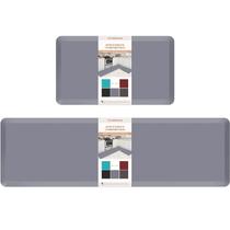 Tapete de chão HappyTrends Tapete de cozinha almofadado, confortável, cinza