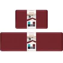 Tapete de chão HappyTrends Tapete de cozinha em PVC vermelho impermeável