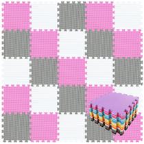 Tapete de chão qqpp EVA Rubber Interlocking Puzzle Foam de 16 pés quadrados