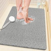 Tapete de chuveiro/banheira SoftDuo PVC Loofah antiderrapante 60x40cm cinza Tapete de chuveiro/banheira SoftDuo PVC Loofah antiderrapante 60x40cm cinza