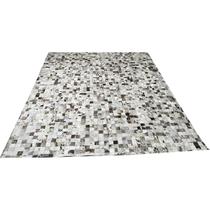 Tapete De Cinza Natural Malhado 2,00X2,50 S/ Borda Pç 5X5Cm