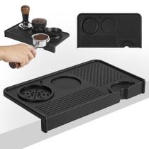 Tapete de compactação NiriOld Espresso Coffee Tamper Mat Silicone Black