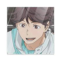 Tapete de Copo Acrílico Haikyuu Oikawa Tooru (10cm) - Porta-Copos Redondo para Caneca e Mesa