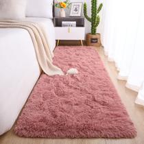 Tapete de corrida Chicrug Soft Plush Fluffy 60x180cm Blush Bedroom