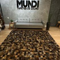 Tapete De Couro 2,00x2,00 Marrom Exótico Quadriculado - Envio Imediato Tapete De Couro 2,00x2,00 Marrom Exótico Quadriculado - Envio Imediato