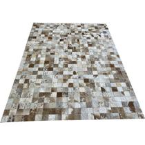 Tapete de couro bege malhado 1,50x2,00 sem borda