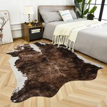 Tapete de couro bovino sintético Easycozy Large Cow Print 140 x 160 cm Tapete de couro bovino sintético Easycozy Large Cow Print 140 x 160 cm