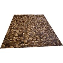 Tapete de couro castanho 2,00x2,50 sem bordas peça 5x5cm Tapete de couro castanho 2,00x2,50 sem bordas peça 5x5cm