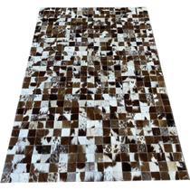 Tapete de couro castanho malhado 1,00x1,50 s/borda pç 5x5cm Tapete de couro castanho malhado 1,00x1,50 s/borda pç 5x5cm
