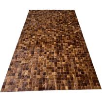 Tapete de couro castanho1,50x2,50 sem borda peça 5x5cm Tapete de couro castanho1,50x2,50 sem borda peça 5x5cm