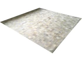 Tapete De Couro Cinza Griss 3,00X3,00 Com Borda Peça 10X10Cm