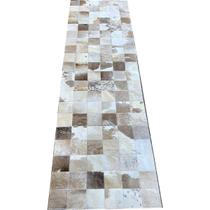 Tapete de couro cinza natural malhado 0,60x2,00 s/b pç 10x10