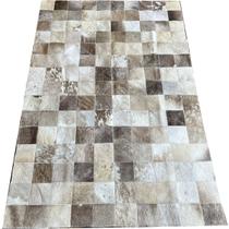 Tapete de couro cinza natural malhado 1,00x1,50 s/b pç10x10