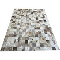 Tapete de couro cinza natural malhado 1,50x2,00 s/b pç 10x10 Tapete de couro cinza natural malhado 1,50x2,00 s/b pç 10x10