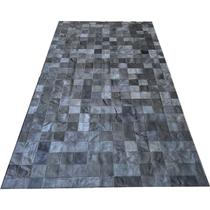Tapete De Couro cinza tingido 1,50x2,50 sem borda pç 10x10cm