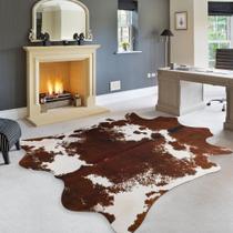 Tapete de couro de vaca LYENDOS Cow Hide 160 x 190 cm para decoração de casa