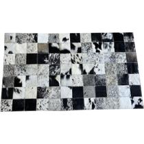 Tapete De Couro entrada preto branco salino 0,50x0,80 s/b Tapete De Couro entrada preto branco salino 0,50x0,80 s/b