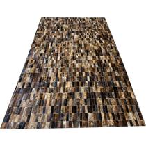 Tapete De Couro marrom exótico 1,50x2,50 s/b peça 3x9cm Tapete De Couro marrom exótico 1,50x2,50 s/b peça 3x9cm