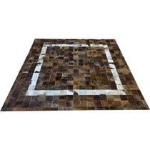 Tapete De Couro Marrom Exótico Com Listra 2,00x2,00 C/b