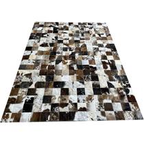 Tapete de couro marrom malhado escuro 1,50x2,00 s/b pç 10cm Tapete de couro marrom malhado escuro 1,50x2,00 s/b pç 10cm