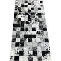 Tapete de couro passadeira preto branco salino 0,60x1,20 sb Tapete de couro passadeira preto branco salino 0,60x1,20 sb